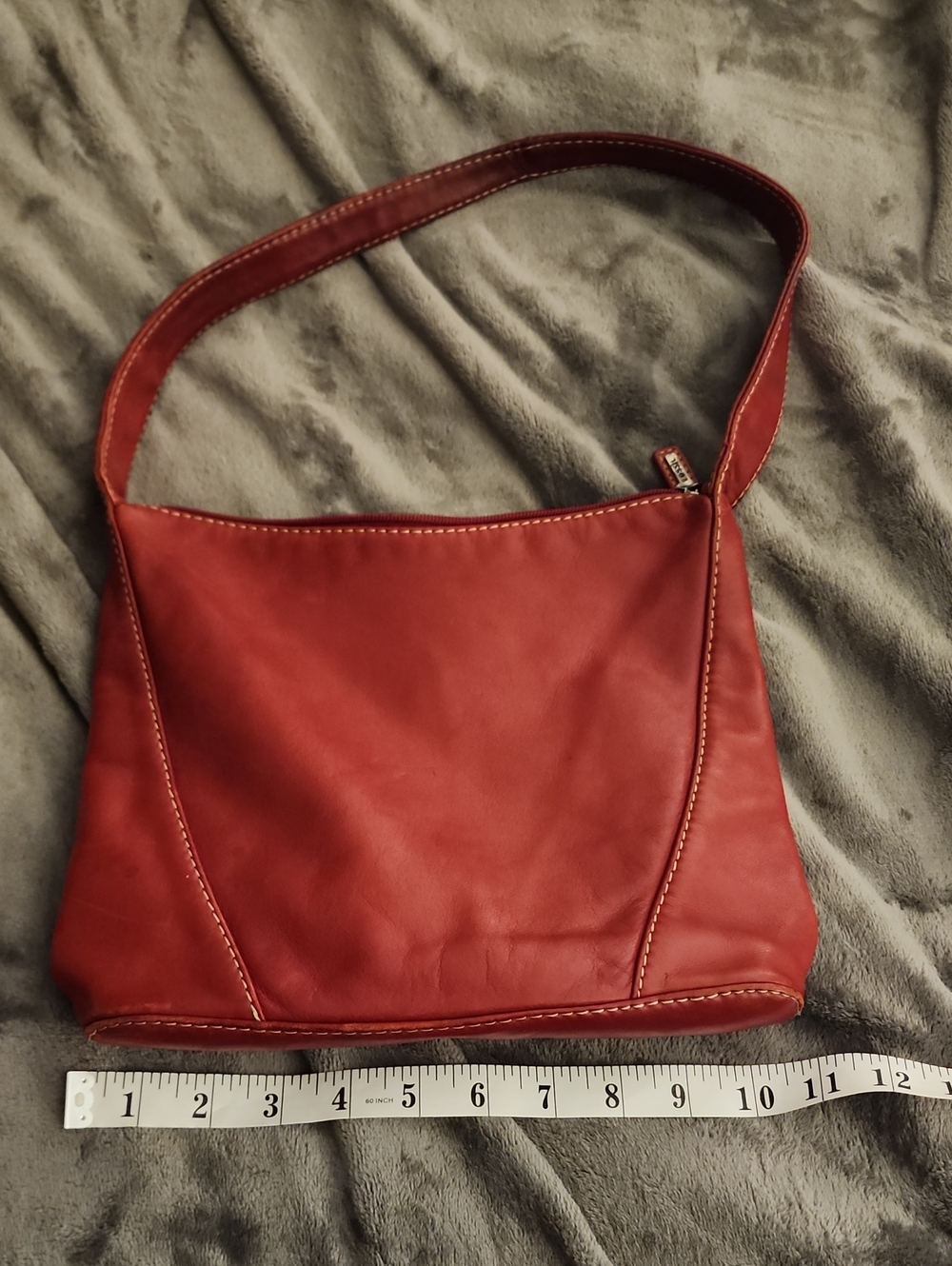 Fossil 1954 Classic Red Leather Shoulder Bag 75082